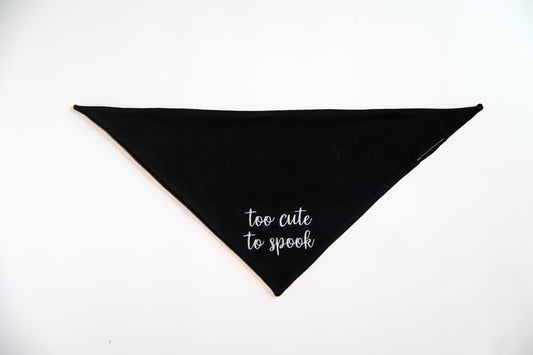 Too Cute To Spook Embroidered Bandana