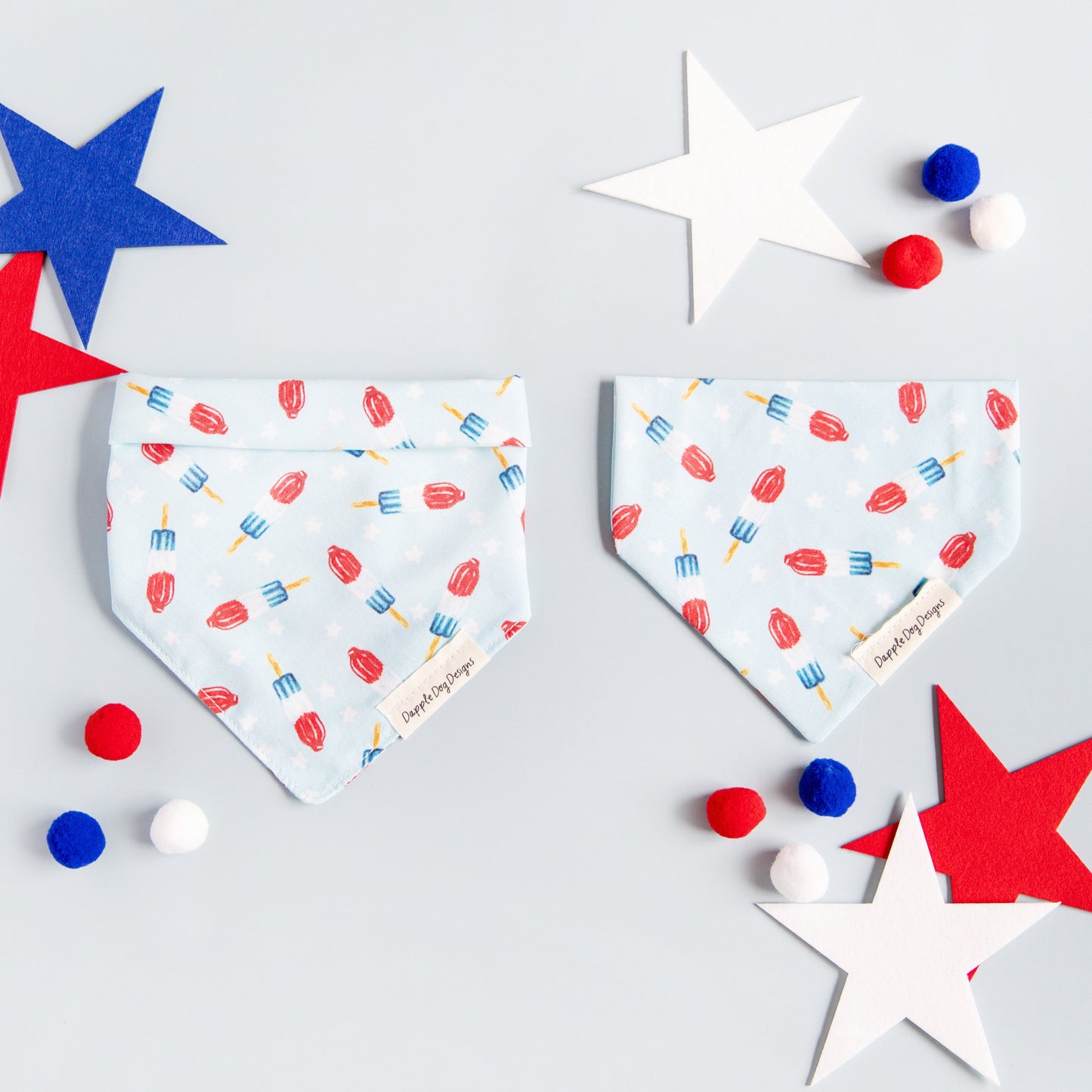 Red, White, & Blue Popsicles Bandana