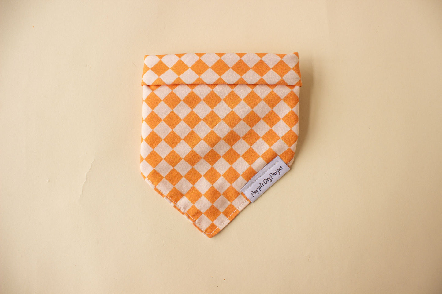 Orange Checkered Bandana