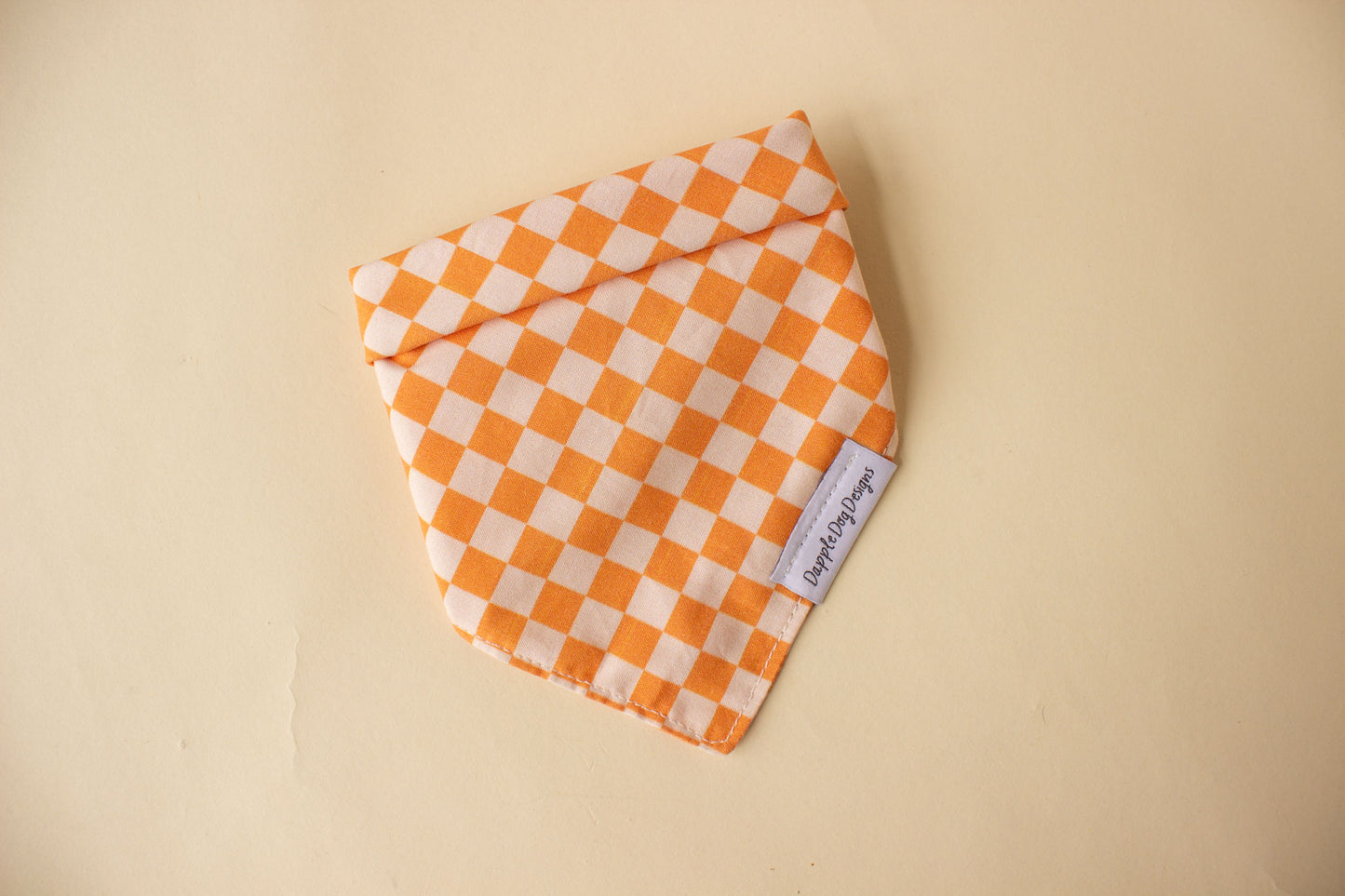 Orange Checkered Bandana