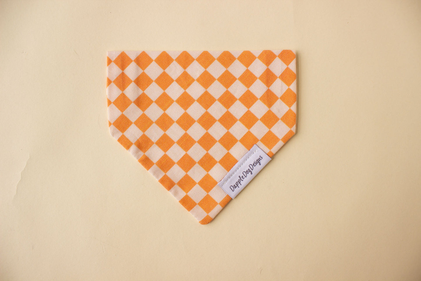 Orange Checkered Bandana