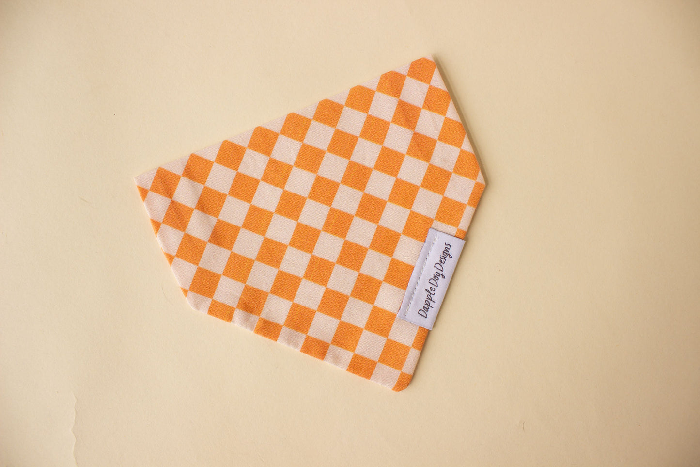 Orange Checkered Bandana