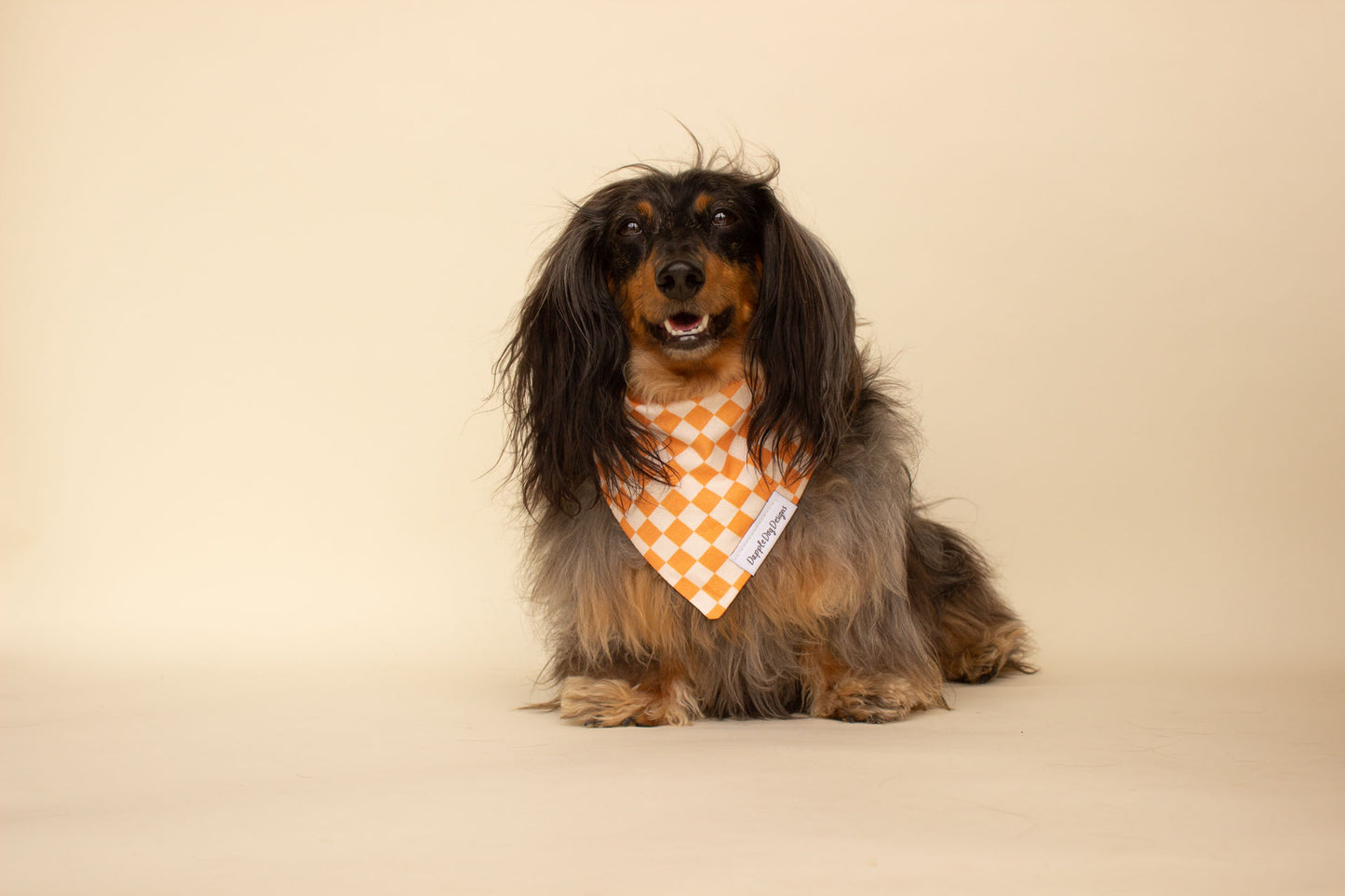 Orange Checkered Bandana