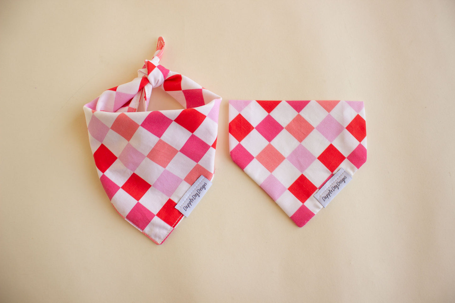Pink Checkerboard Bandana