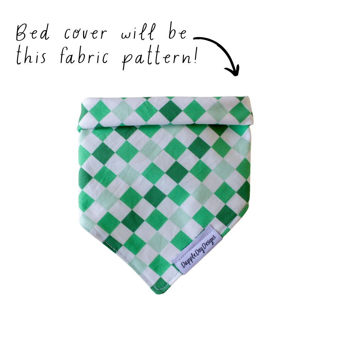 Green Checkered Bed