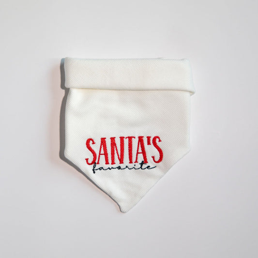 Santa's Favorite Embroidered Bandana