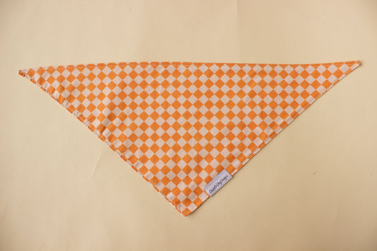 Orange Checkered Bandana