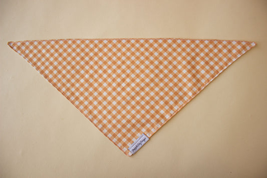 Orange Plaid Bandana