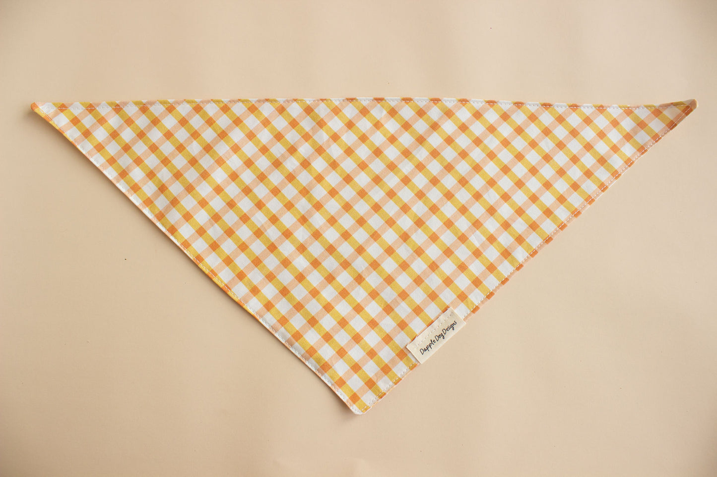 Orange Spring Plaid Bandana