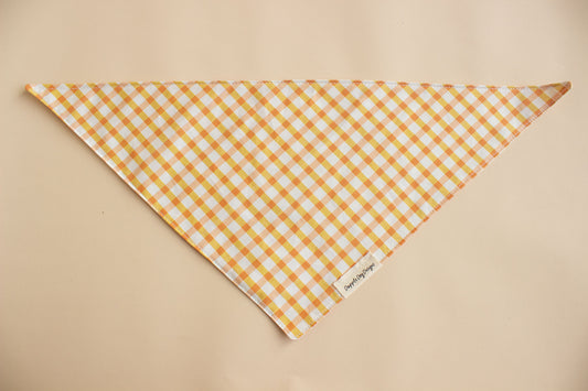Orange Spring Plaid Bandana