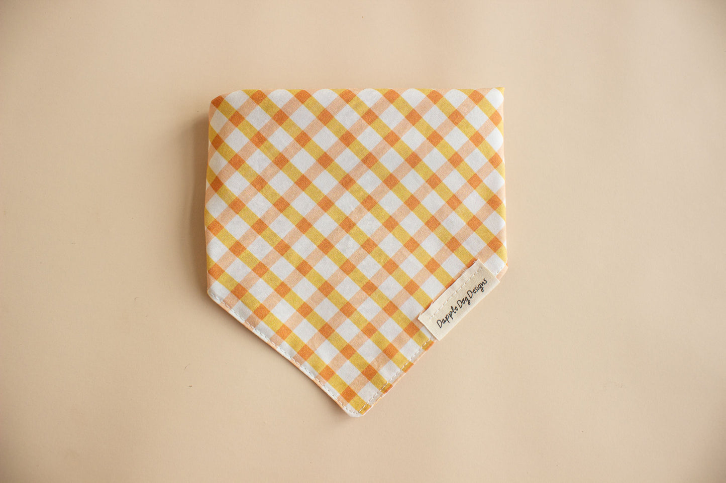 Orange Spring Plaid Bandana