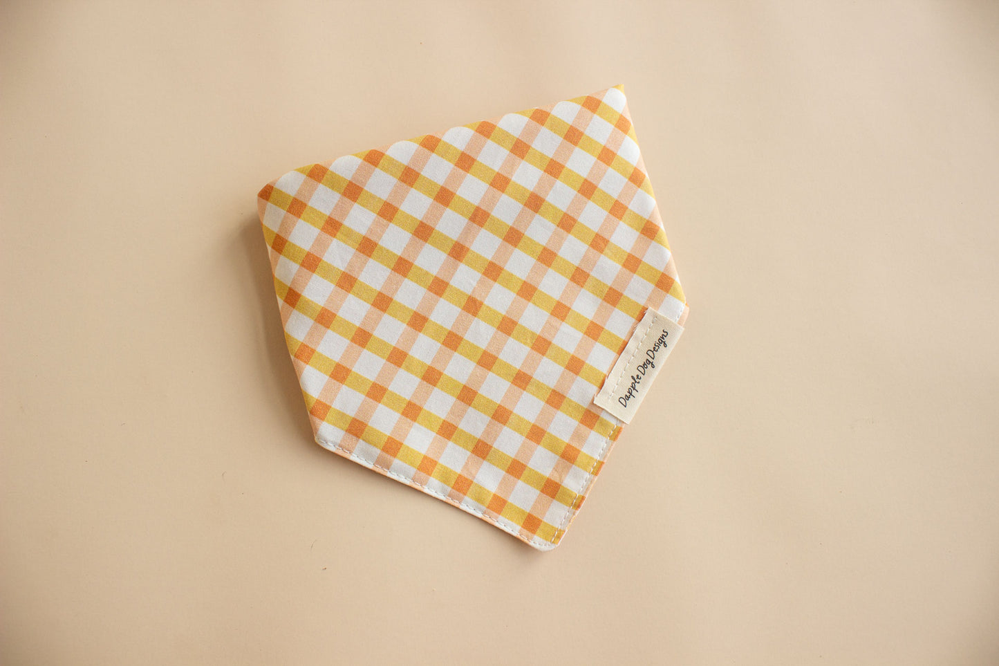 Orange Spring Plaid Bandana