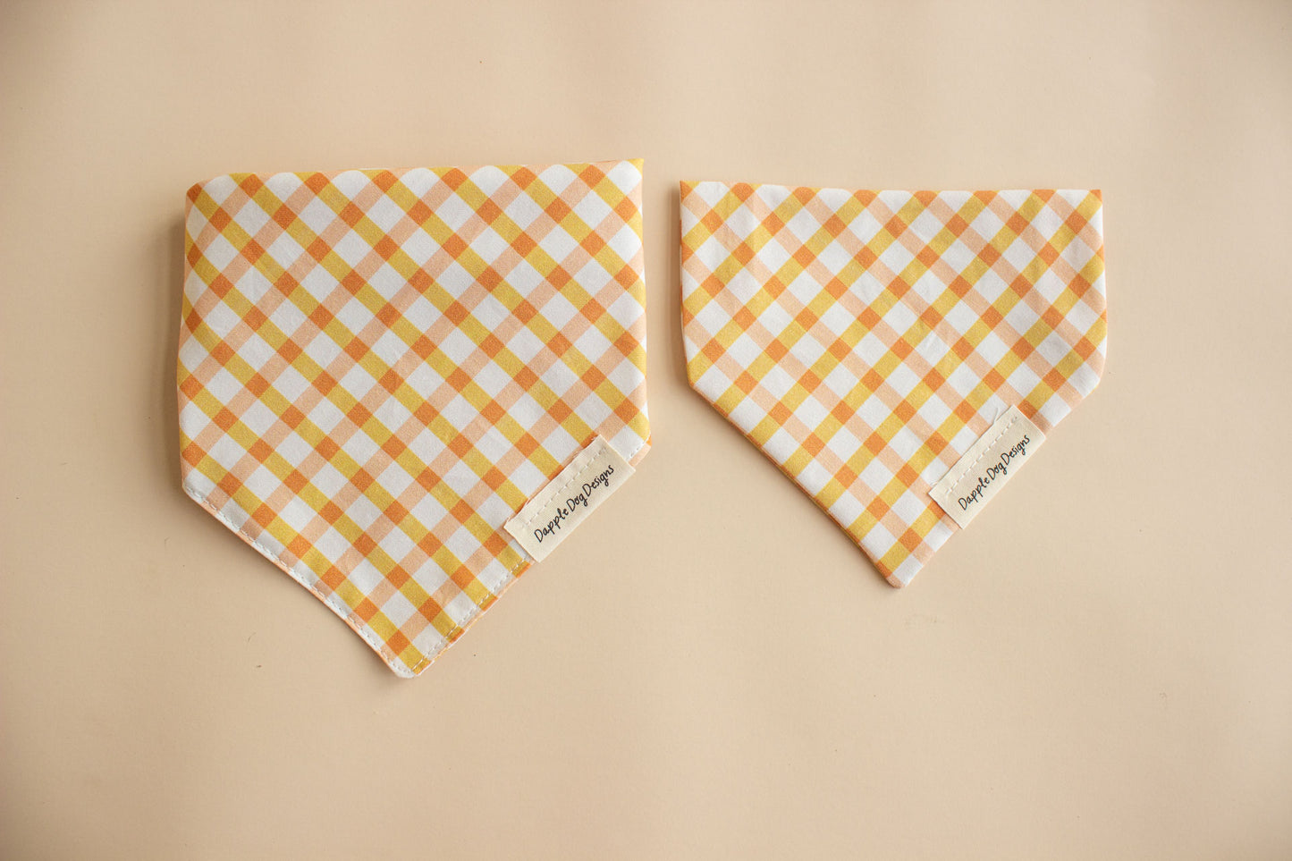 Orange Spring Plaid Bandana