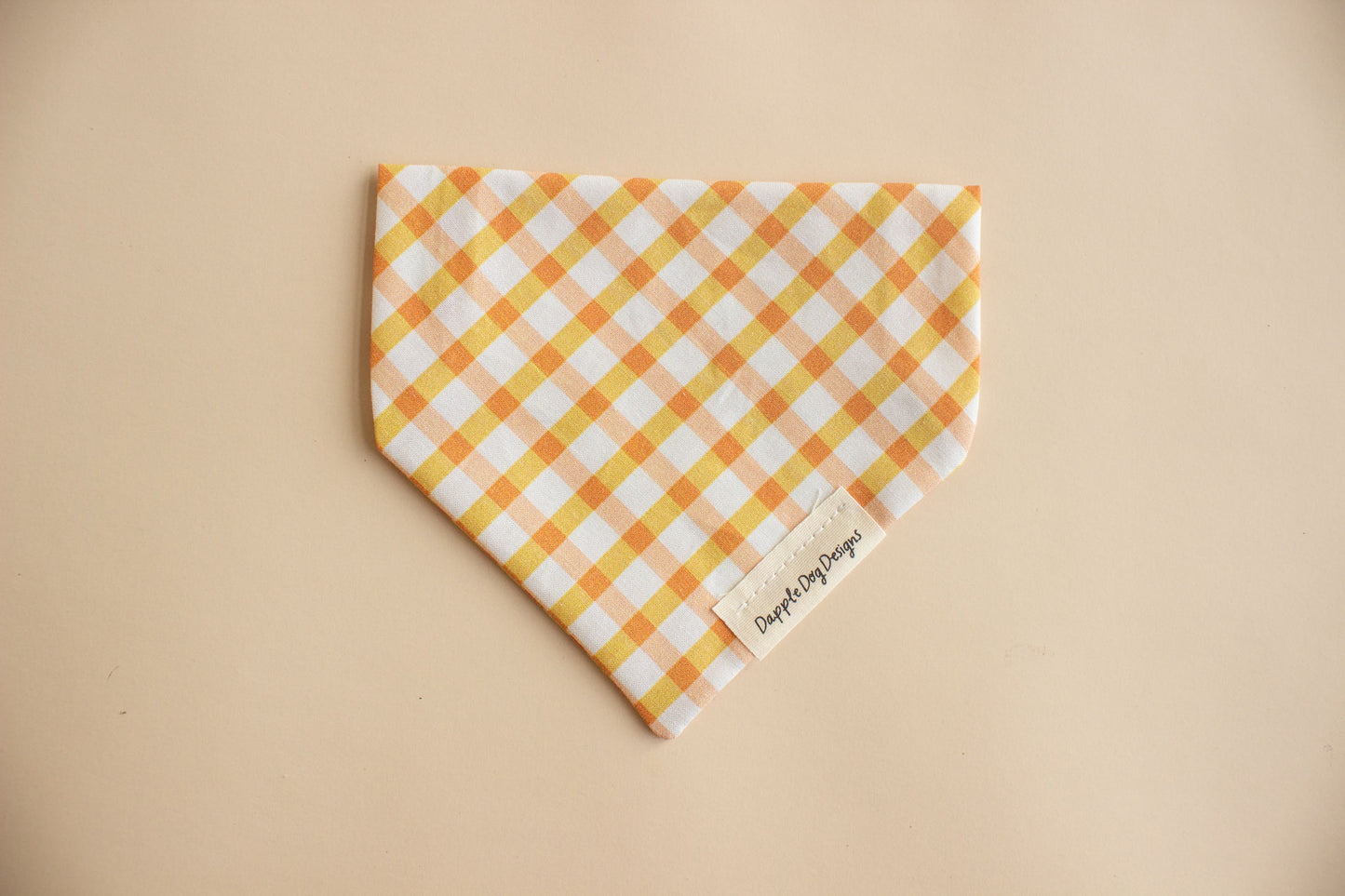 Orange Spring Plaid Bandana
