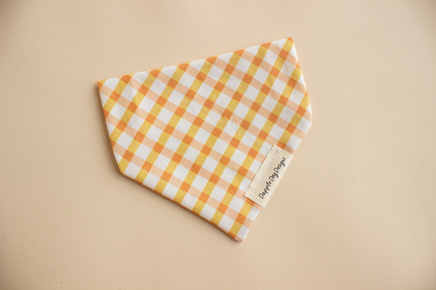 Orange Spring Plaid Bandana