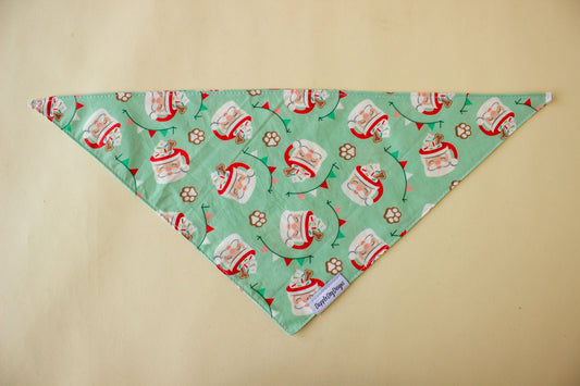 Santa Pup Cups Bandana