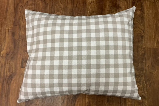 Grey & White Check Bed