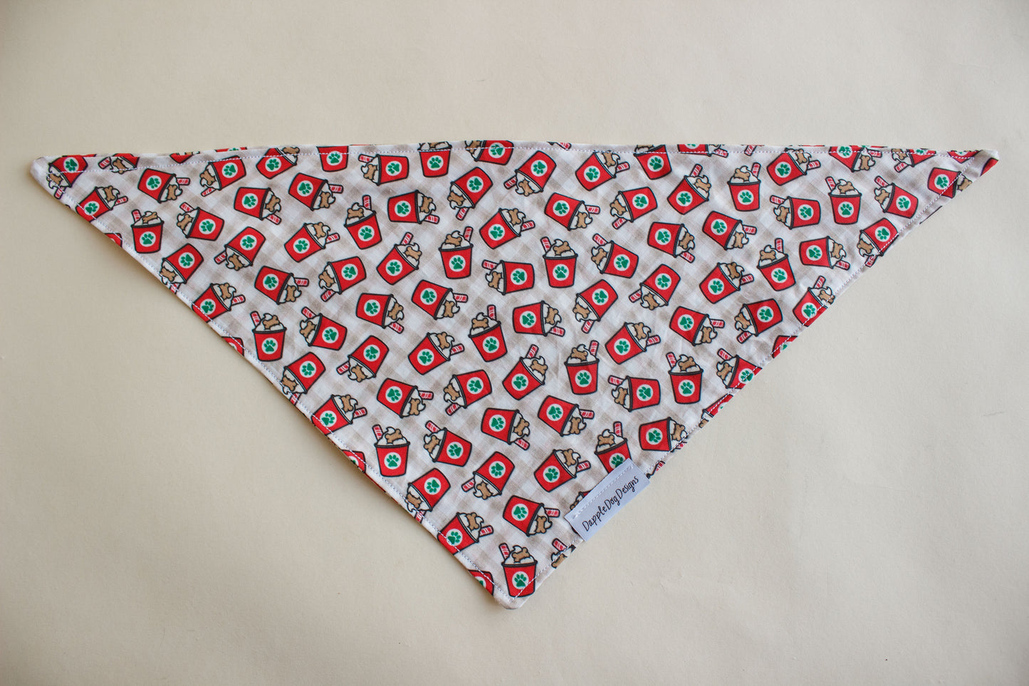 Red & Green Pup Cups Bandana