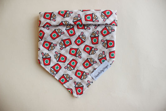 Red & Green Pup Cups Bandana