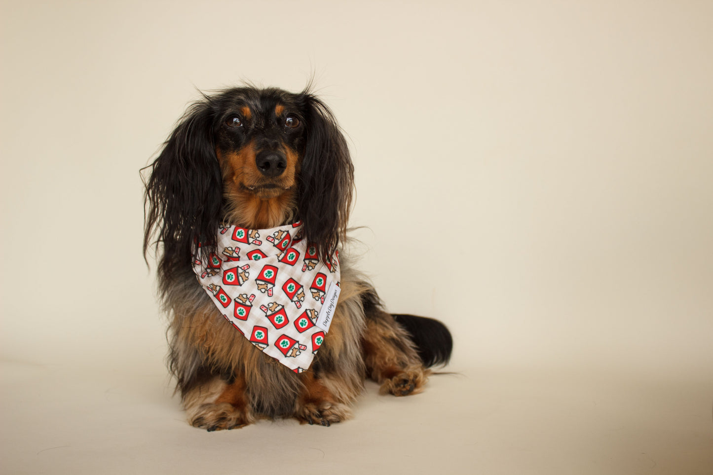 Red & Green Pup Cups Bandana