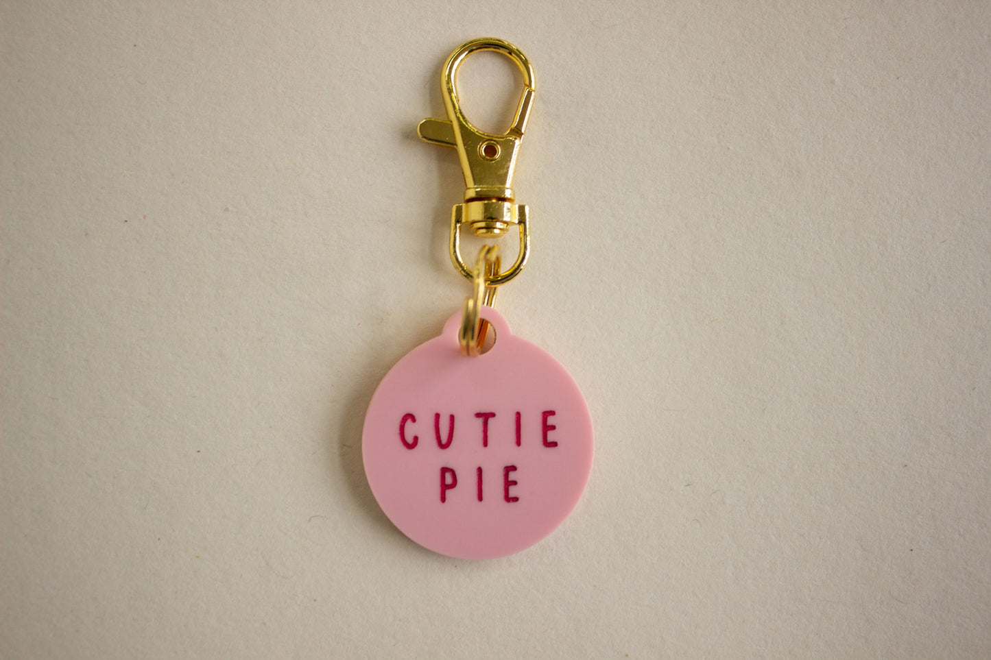 Cutie Pie Acrylic Pet Tag