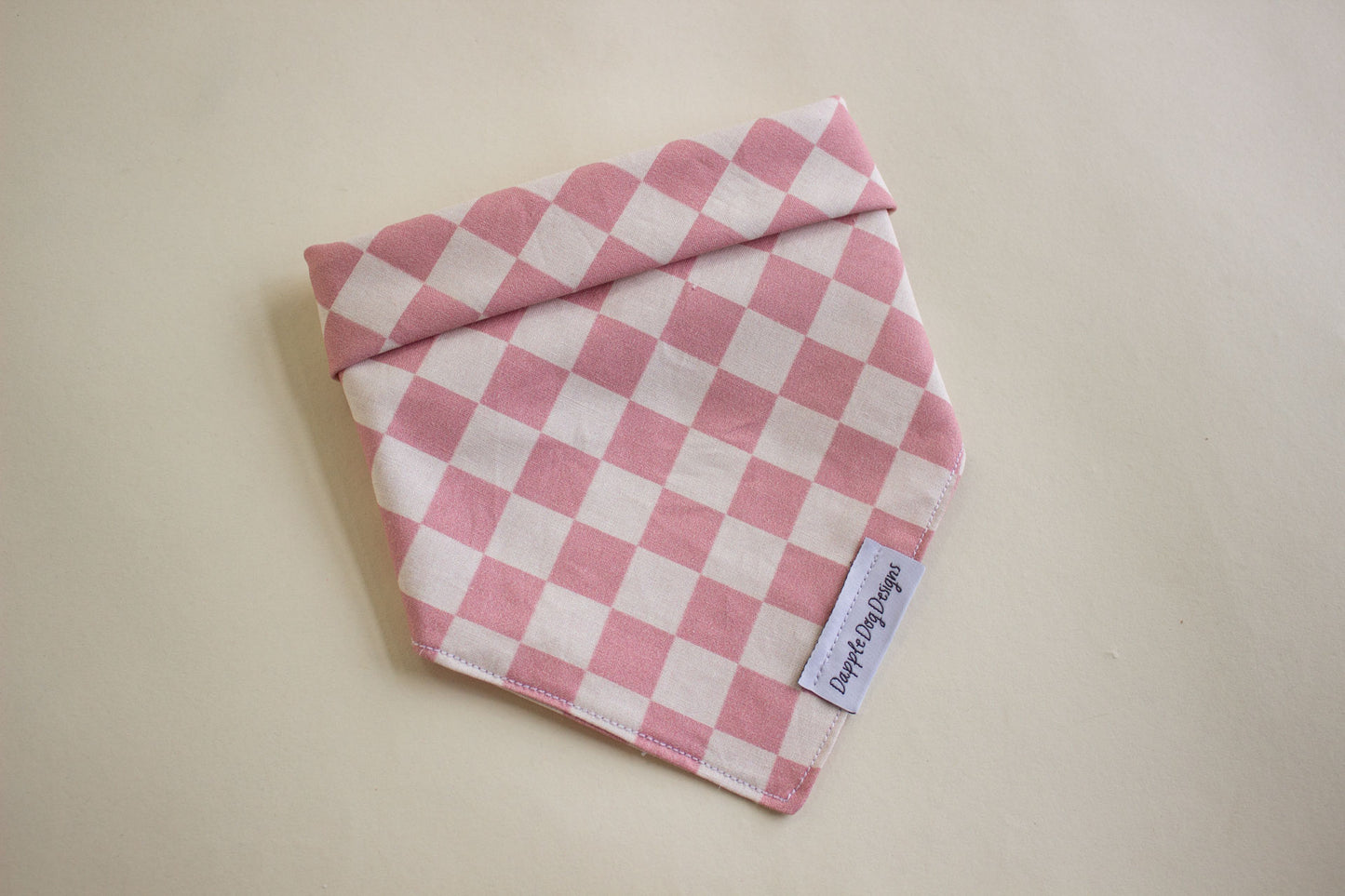 Pink Checkered Bandana